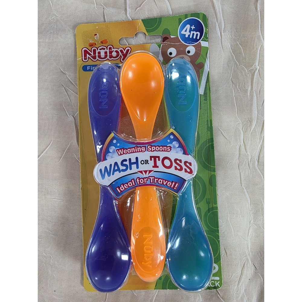 Nuby Wash or Toss 12 Pack Weaning Spoons